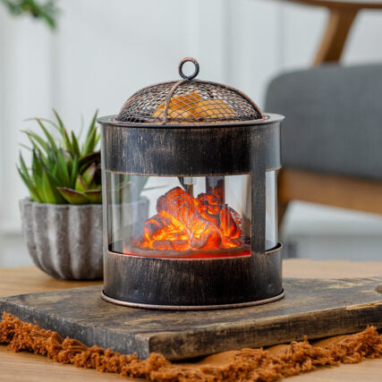 Fire pit wax warmer with cover