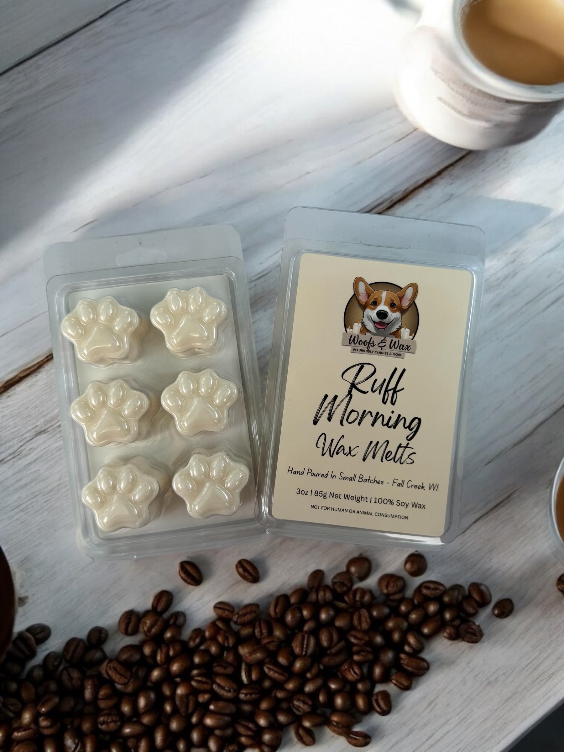Pet-Safe Ruff Morning Wax Melt Clamshell Front & Back View