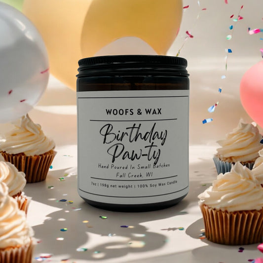 Birthday Paw-ty Candle - 7oz 100% Soy