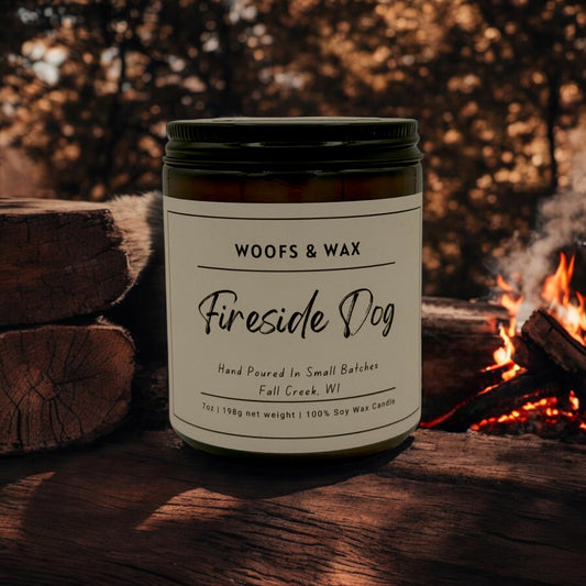 Fireside Dog Candle - 7oz 100% Soy