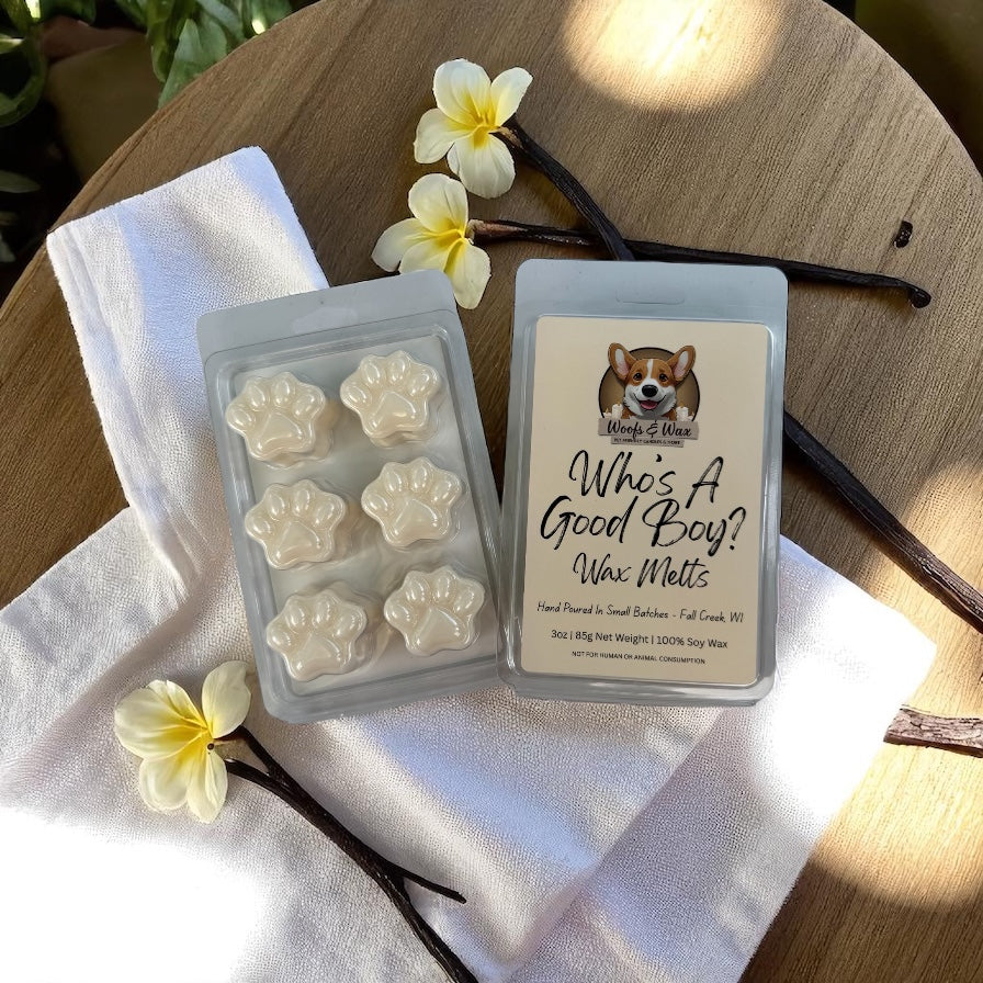 Pet-Safe Who's A Good Boy Wax Melt Clamshell Front & Back View