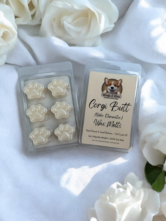 Pet-Safe Corgi Butt Wax Melt Clamshell Front & Back View
