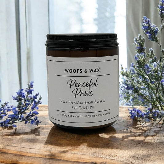 Peaceful Paws Candle - 7oz 100% Soy