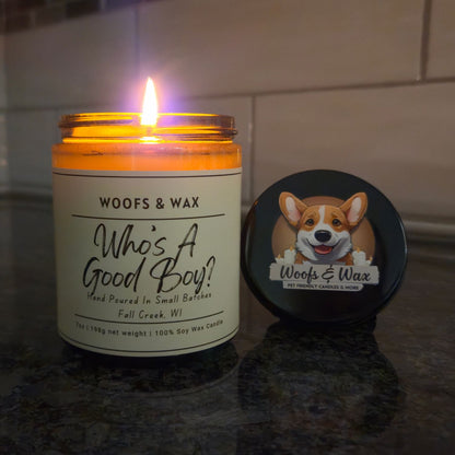 Who’s a Good Boy? Candle - 100% Soy - Pet Safe