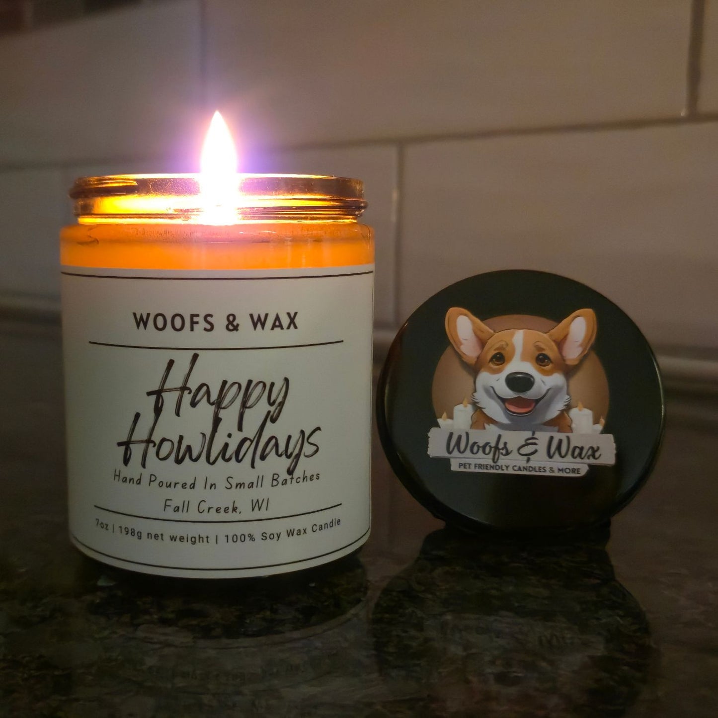 Happy Howlidays Candle - 100% Soy - Pet Safe