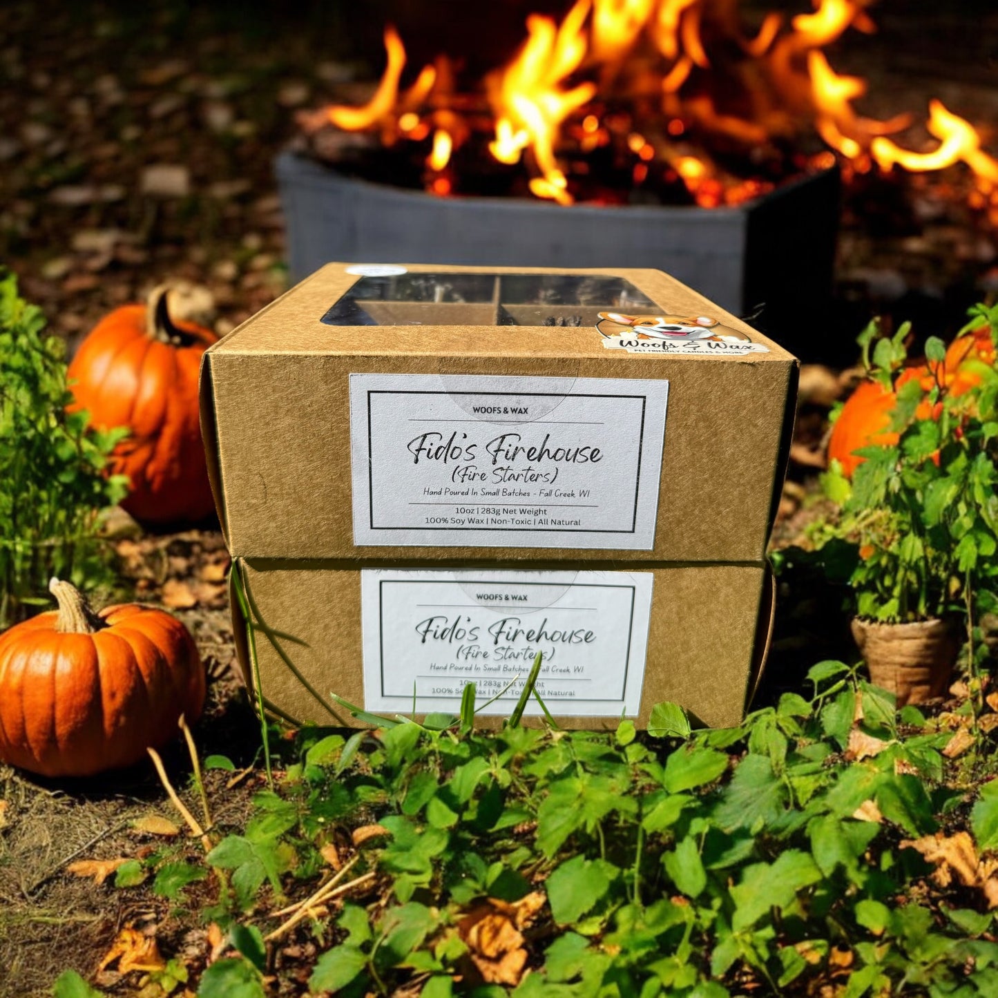 Fall Fire Starters, Front of Box