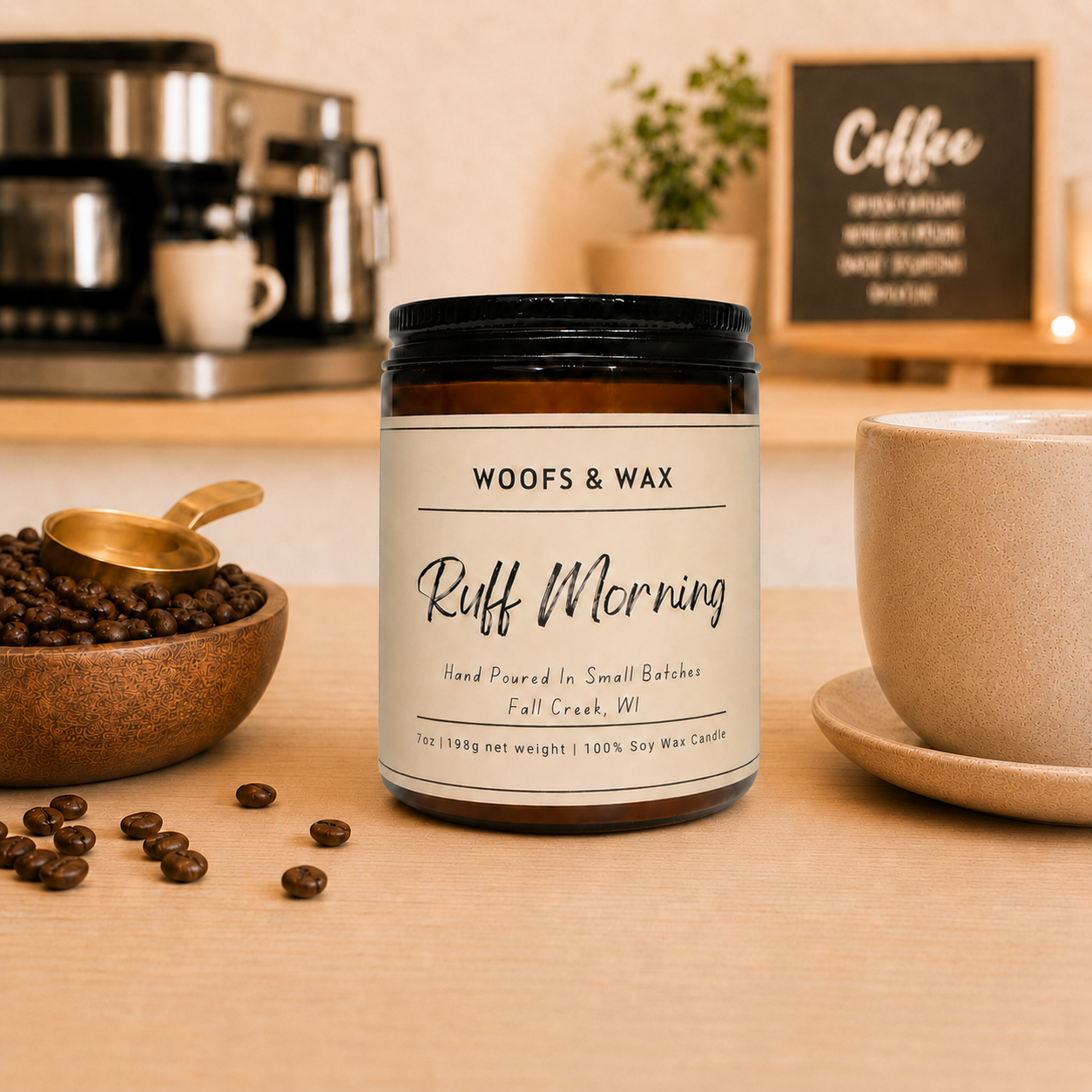 Ruff Morning Candle - 100% Soy
