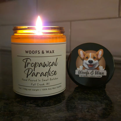 Tropawcal Paradise Candle - 100% Soy - Pet Safe