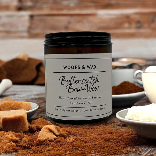 Butterscotch Bow-Wow Candle - 7oz 100% Soy