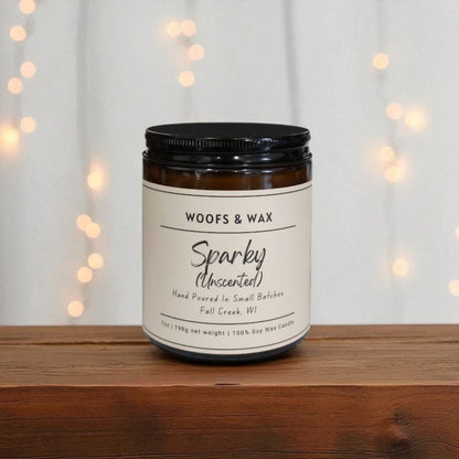 Sparky: Unscented Candle - 7oz 100% Soy - Pet-Friendly